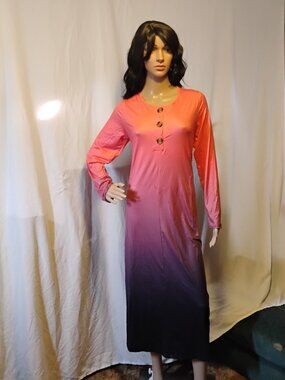 Molerani | Pink to Purple Ombre Maxi Dress | Large | New with Tags